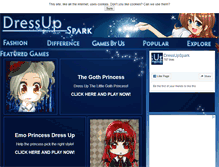 Tablet Screenshot of dressupspark.com